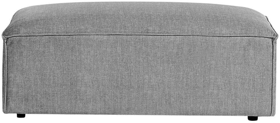 Beliani Trivietė modulinė sofa HELLNAR su otomana, pilka