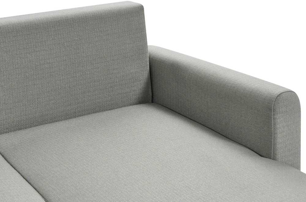 Beliani Išskleidžiama 3 vietų sofa SIRO pilkos spalvos su patalynės dėže, kairinė