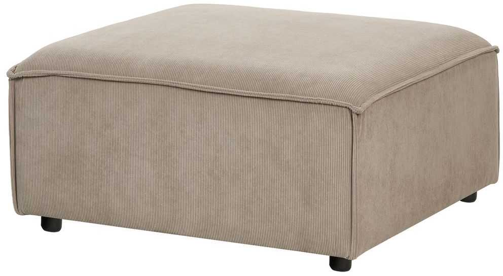 Beliani Modulinė 3 vietų kairinė sofa ARDAL šviesiai ruda su otomanu iš velveto