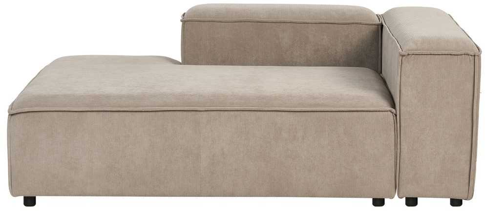 Beliani Trijų vietų modulinė kampinė sofa ARDAL dešininė, šviesiai ruda, velvetas su otomanu