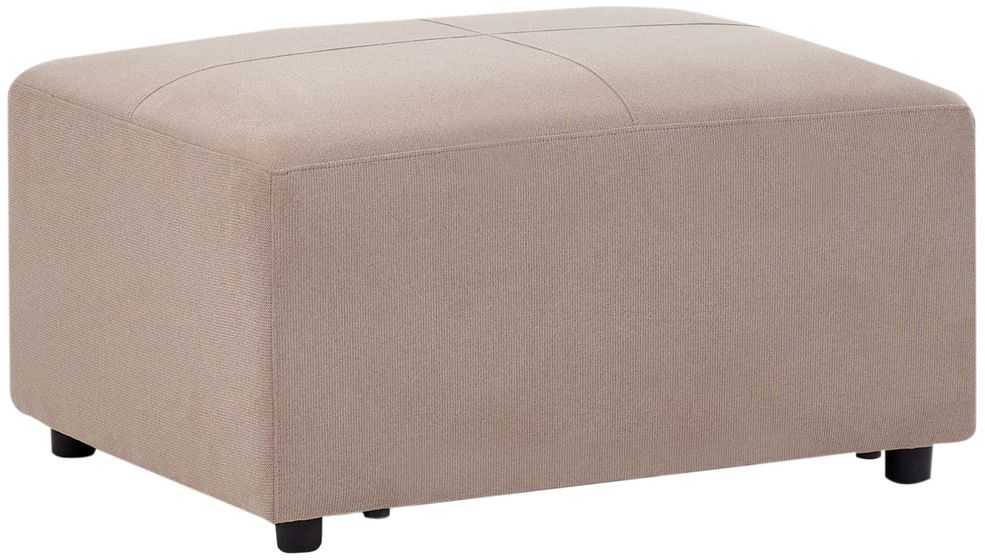 Beliani 4 vietų kampinė sofa KOHLO smėlio ir pilkos spalvos su pufas dešininė
