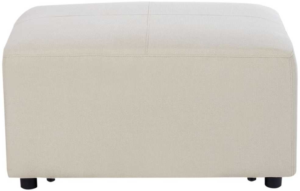 Beliani 4 vietų kampinė sofa KOHLO šviesiai smėlio spalvos su pufu dešininė