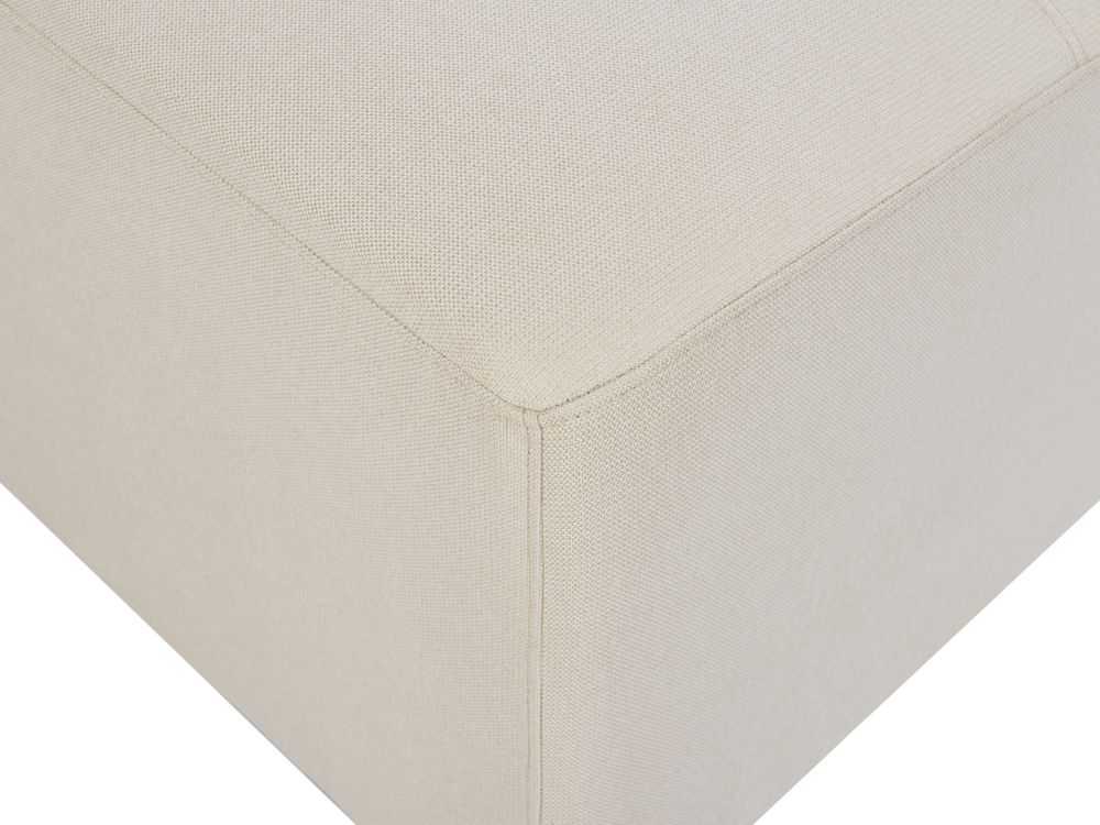 Beliani 4 vietų kampinė sofa KOHLO šviesiai smėlio spalvos su pufu dešininė