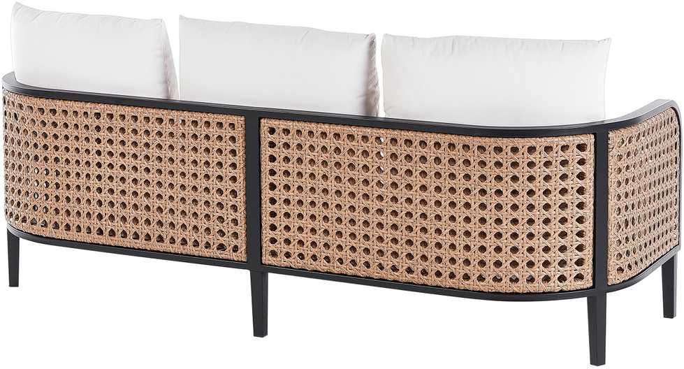 Sofa Beliani Sodo baldų komplektas su stalu 3 asmenims MONTEFALCO Metal Baltas