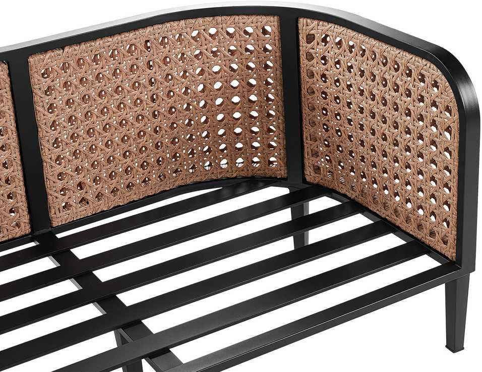 Sofa Beliani Sodo baldų komplektas su stalu 3 asmenims MONTEFALCO Metal Baltas