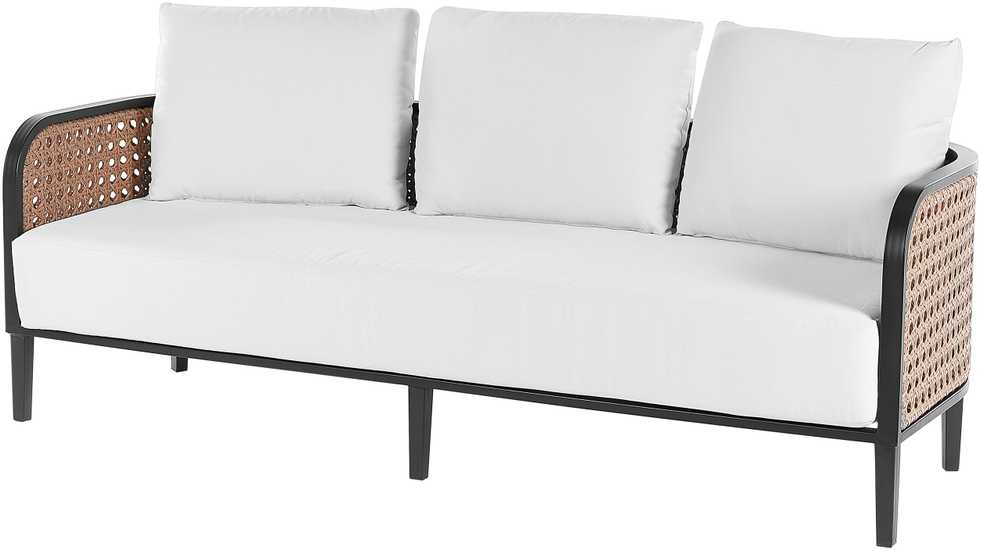 Sofa Beliani Sodo baldų komplektas su stalu 3 asmenims MONTEFALCO Metal Baltas
