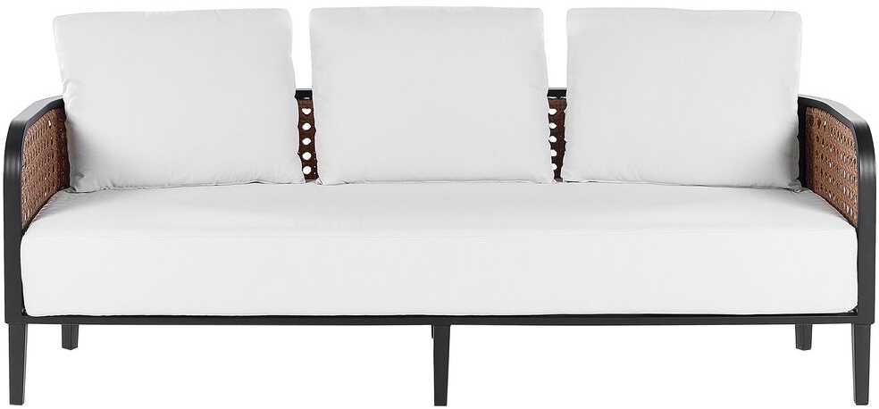 Sofa Beliani Sodo baldų komplektas su stalu 3 asmenims MONTEFALCO Metal Baltas