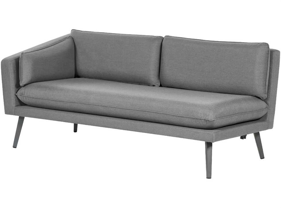 Beliani Sodo sofa 3 asmenims LORETELLO dešininė pilka