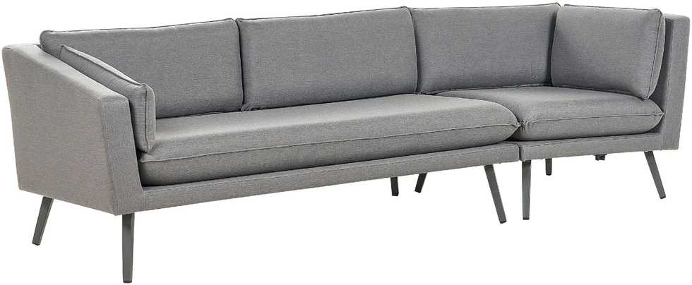 Beliani Sodo sofa 3 asmenims LORETELLO dešininė pilka