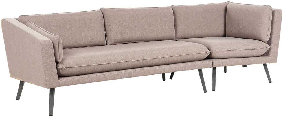 Beliani 3 vietų sodo sofa LORETELLO dešininė, smėlio spalvos