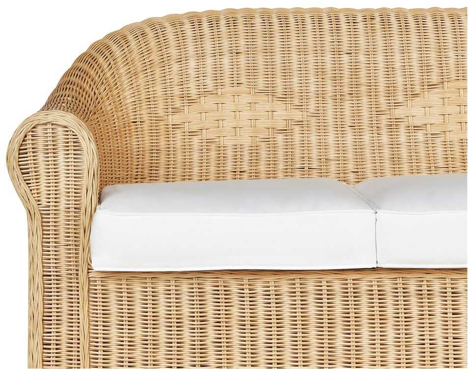 Lauko baldų komplektas Beliani 3 vietų sodo sofa LIVADEIA iš natūralaus ratano