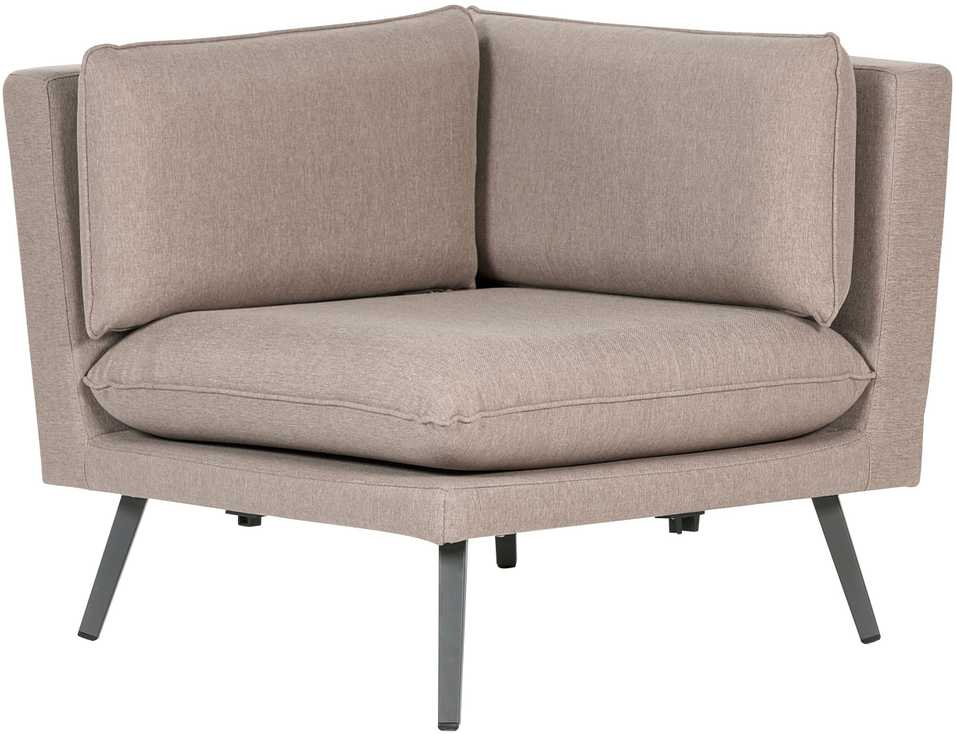Beliani 5 vietų sodo kampinė sofa LORETELLO smėlio spalvos
