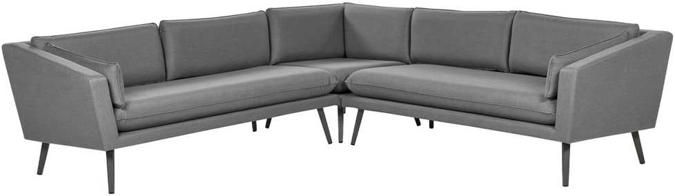 Beliani 5 vietų sodo kampinė sofa LORETELLO pilka