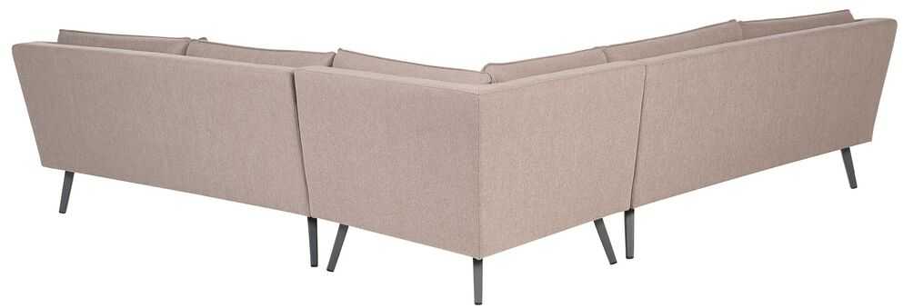 Beliani 5 vietų sodo kampinė sofa LORETELLO smėlio spalvos