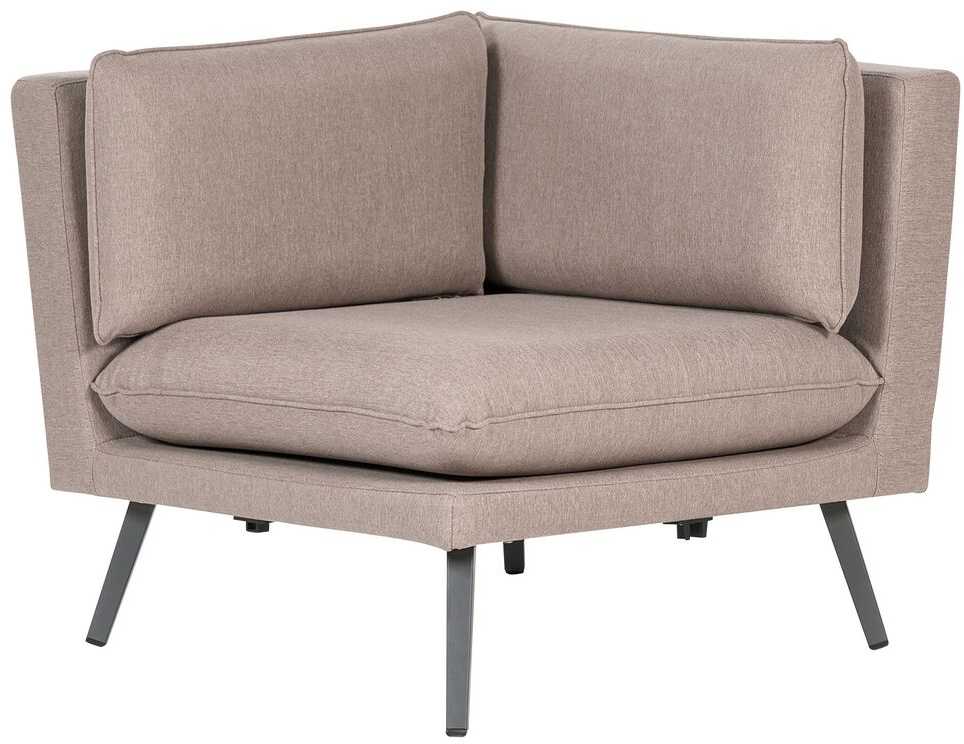 Beliani 5 vietų sodo kampinė sofa LORETELLO smėlio spalvos