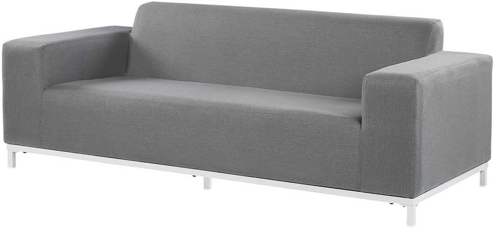 Beliani Dvivietė sodo sofa ROVIGO Pilka