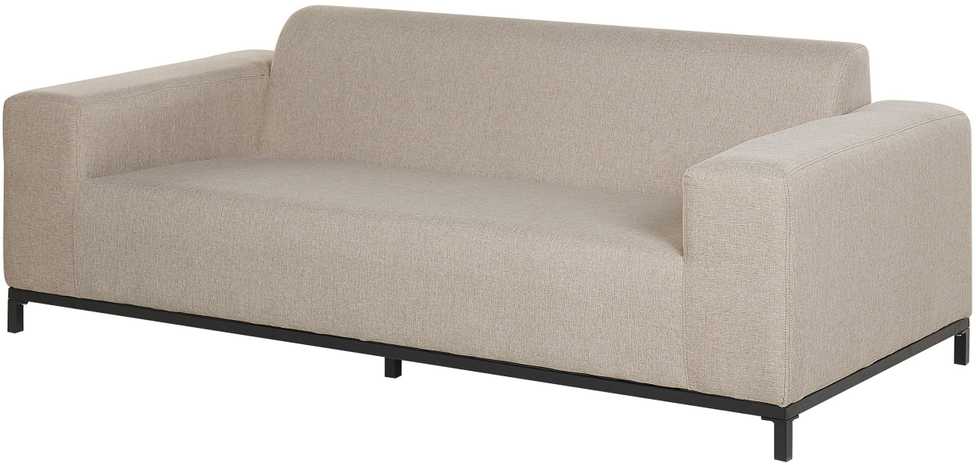 Beliani 2 vietų sodo sofa ROVIGO smėlio spalvos
