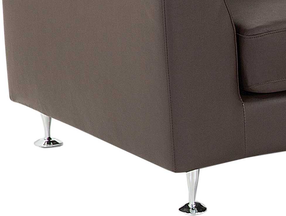 Beliani Pusapvalė 7 vietų sofa ROTUNDE Natūrali oda Ruda