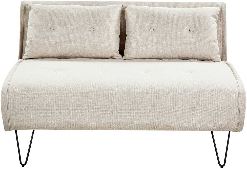 Beliani Dvivietė išskleidžiama sofa VESTFOLD šviesiai smėlio spalvos
