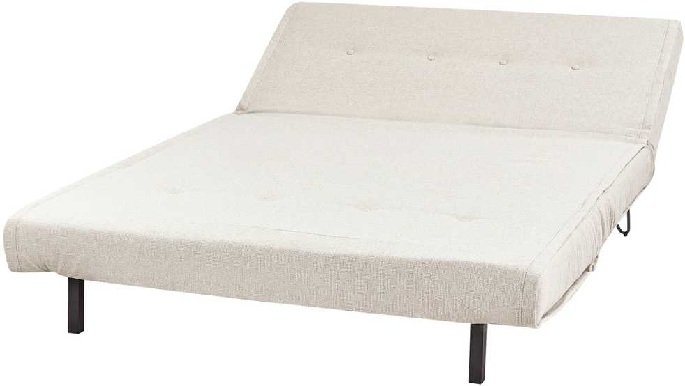 Beliani Dvivietė išskleidžiama sofa VESTFOLD šviesiai smėlio spalvos