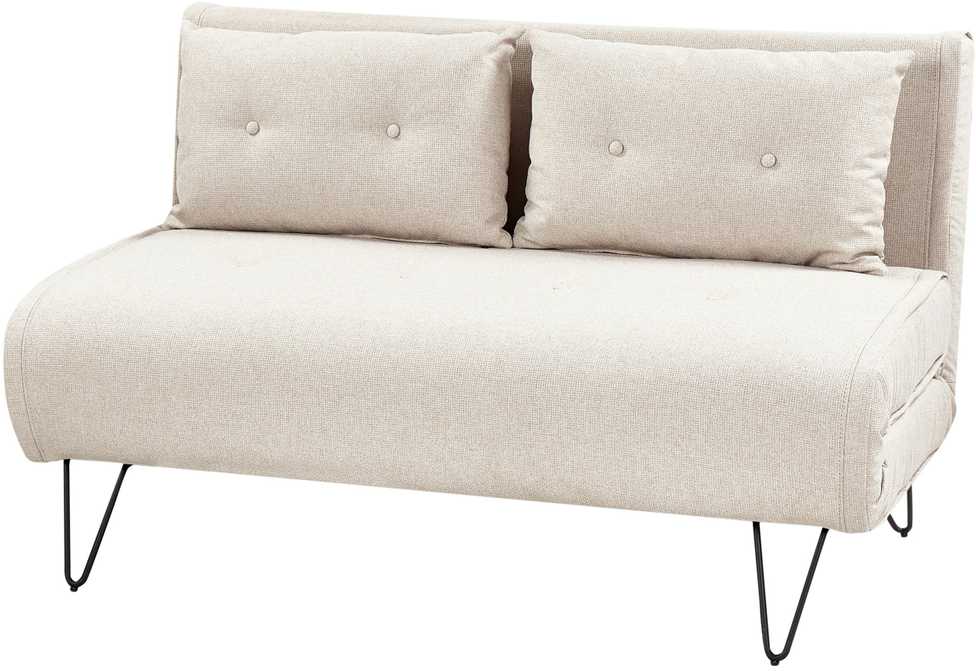 Beliani Dvivietė išskleidžiama sofa VESTFOLD šviesiai smėlio spalvos