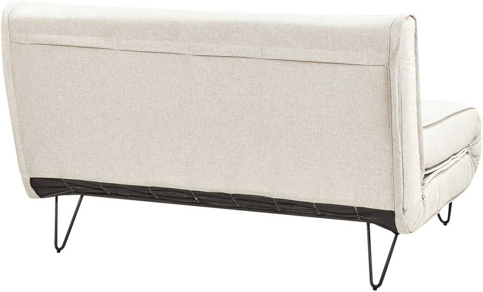 Beliani Dvivietė išskleidžiama sofa VESTFOLD šviesiai smėlio spalvos