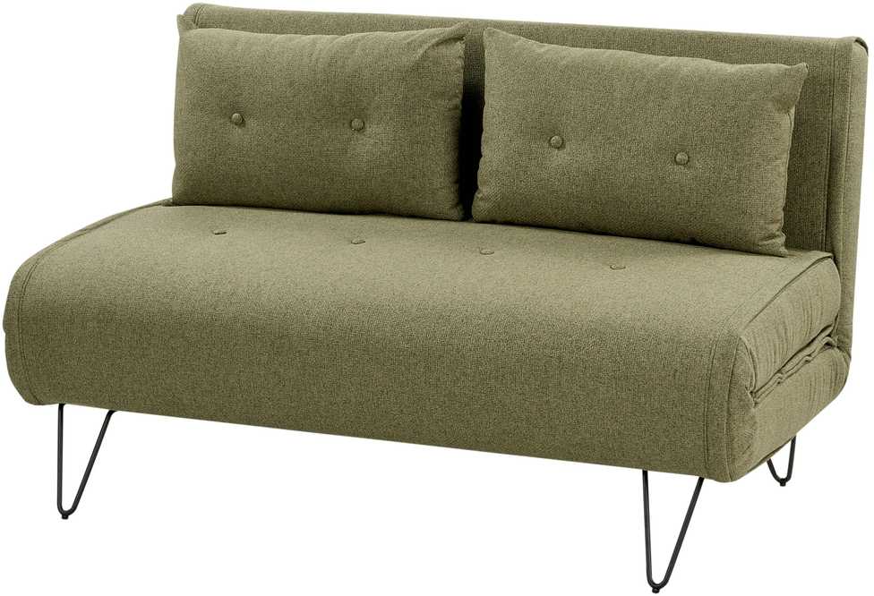 Beliani Dvivietė išskleidžiama sofa VESTFOLD, alyvuogių spalvos