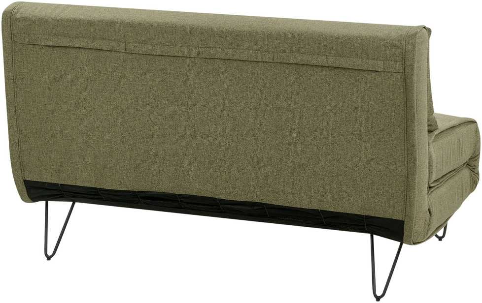 Beliani Dvivietė išskleidžiama sofa VESTFOLD, alyvuogių spalvos