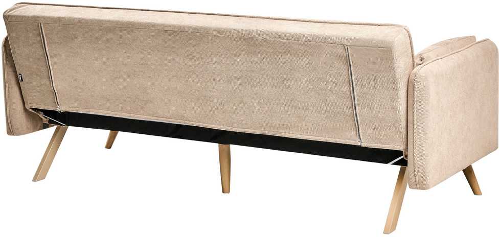 Beliani Išskleidžiama sofa ASAA šviesiai ruda