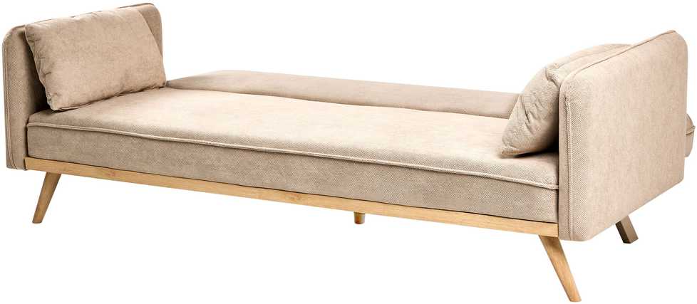 Beliani Išskleidžiama sofa ASAA šviesiai ruda