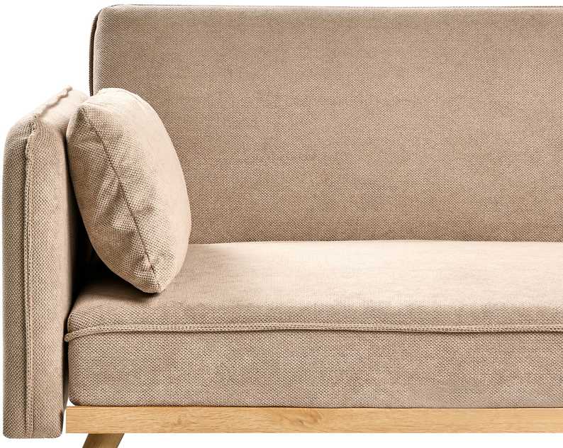 Beliani Išskleidžiama sofa ASAA šviesiai ruda