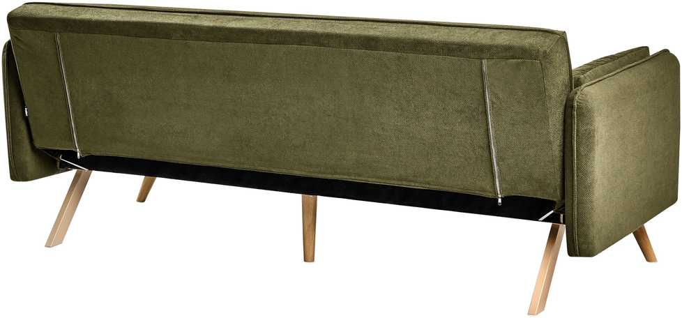 Beliani Išskleidžiama sofa ASAA žalia