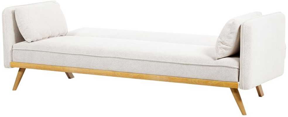 Beliani Trivietė išskleidžiama sofa ASAA, kreminė balta