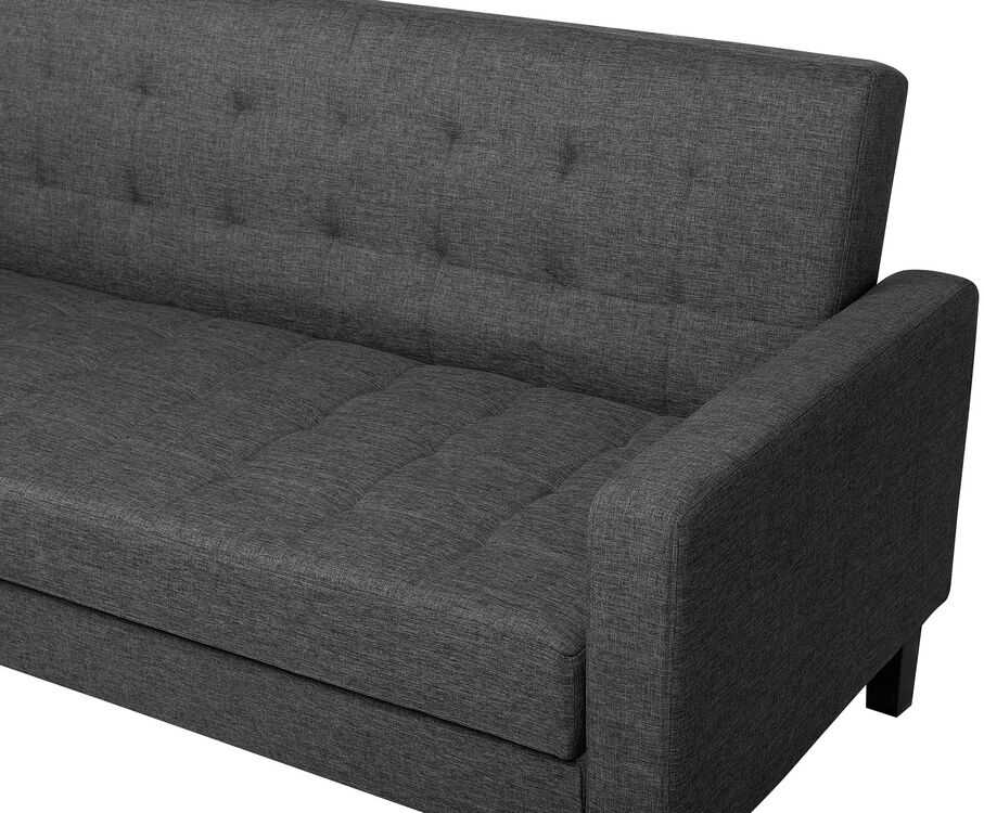 Beliani Trivietė sofa-lova VEHKOO tamsiai pilka