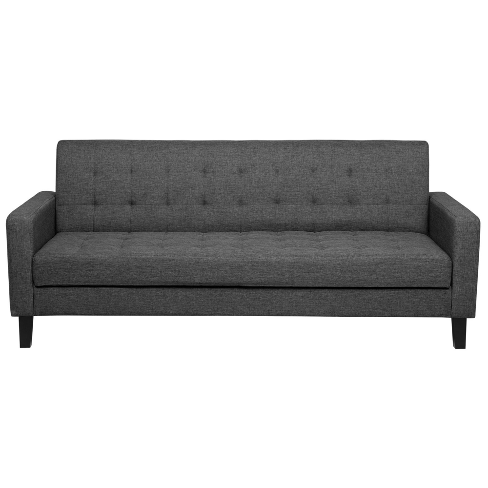 Beliani Trivietė sofa-lova VEHKOO tamsiai pilka