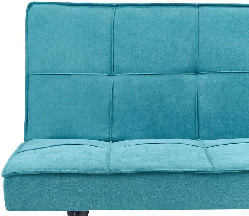 Beliani Trivietė išskleidžiama sofa HASLE, mėlyna
