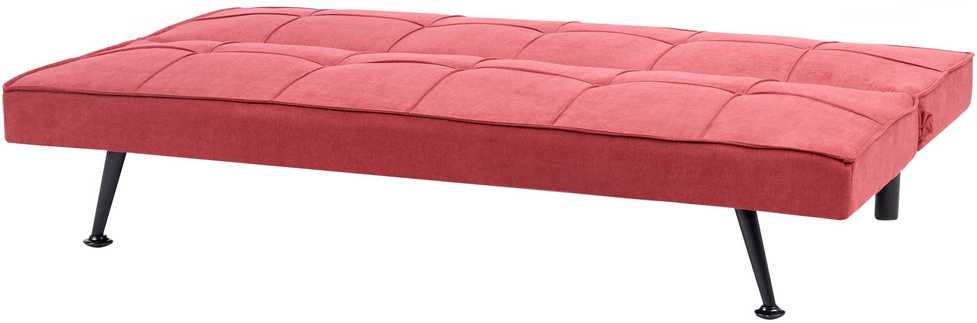 Beliani Trivietė išskleidžiama sofa HASLE, raudona