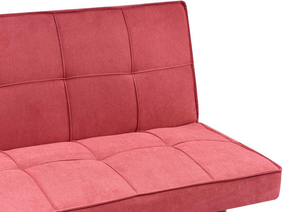 Beliani Trivietė išskleidžiama sofa HASLE, raudona