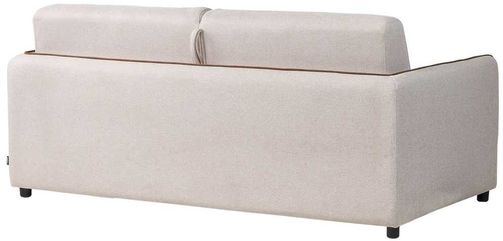 Beliani Dvivietė išskleidžiama sofa ISHOJ, šviesiai smėlio spalvos