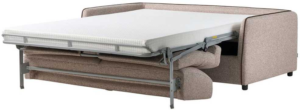 Beliani Dvivietė sofa lova ISHOJ šviesiai ruda