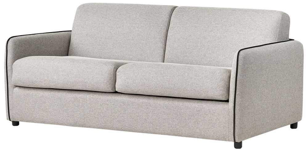 Beliani Dvivietė išskleidžiama sofa ISHOJ šviesiai pilka