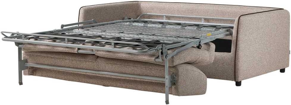 Beliani Dvivietė sofa lova ISHOJ šviesiai ruda