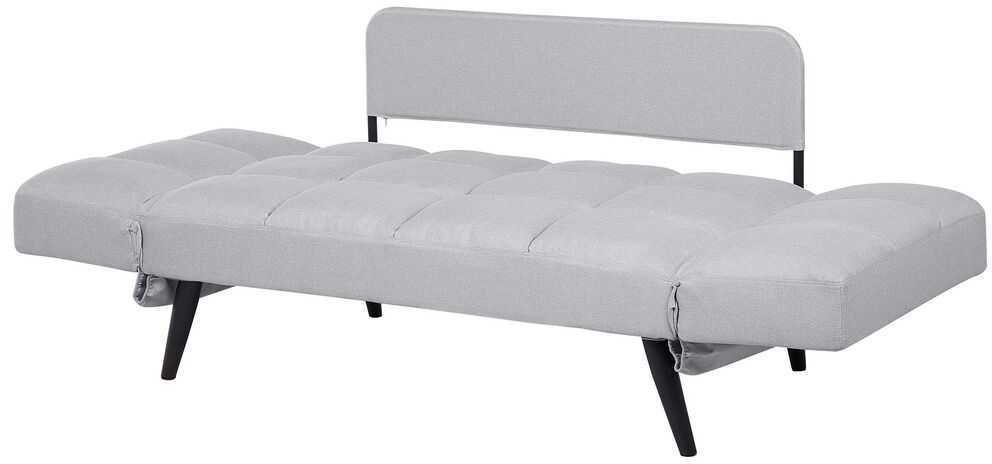 Beliani Dvivietė išskleidžiama sofa BREKKE šviesiai pilka