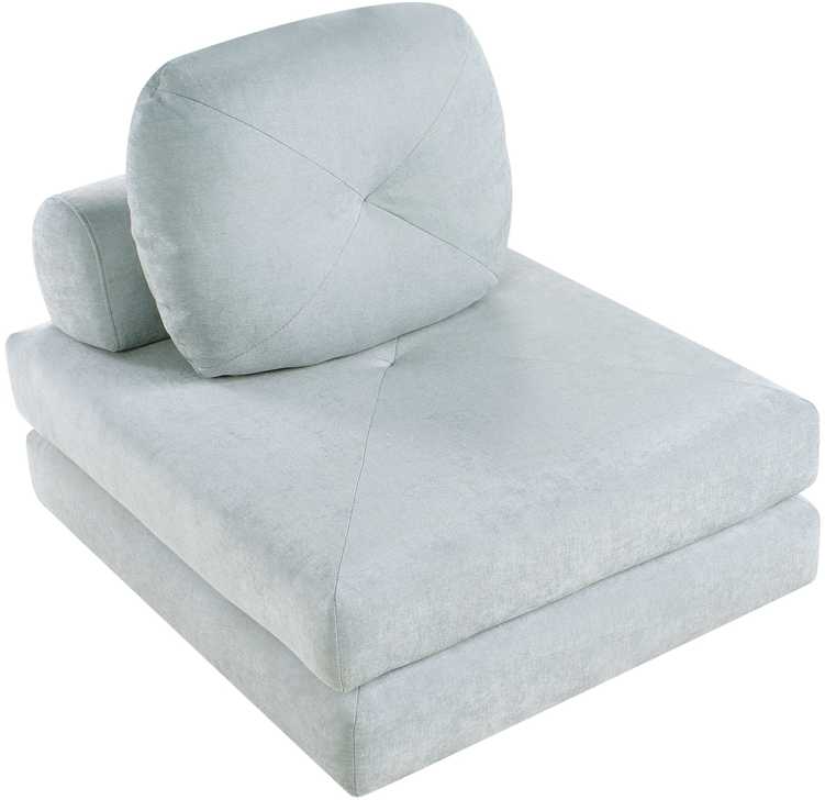 Beliani Viengulė išskleidžiama sofa OLDEN, šenilinė, mėlyna
