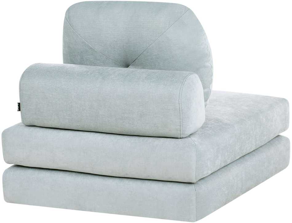 Beliani Viengulė išskleidžiama sofa OLDEN, šenilinė, mėlyna