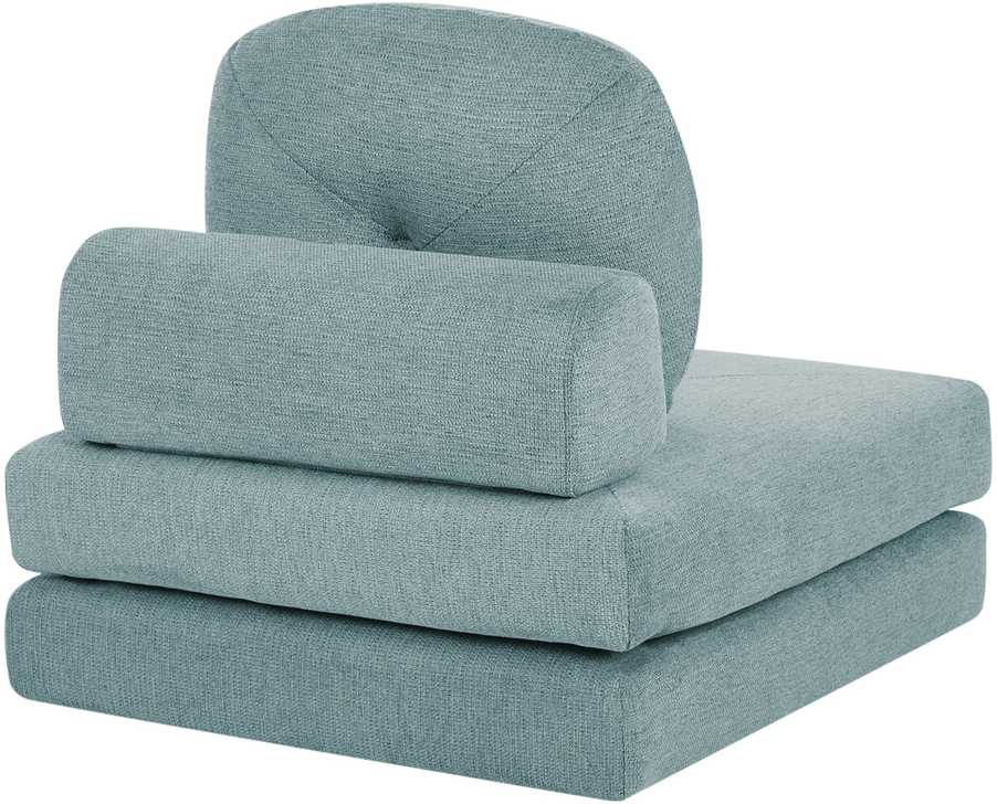 Beliani Vienvietė išskleidžiama sofa OLDEN, šviesiai mėlyna