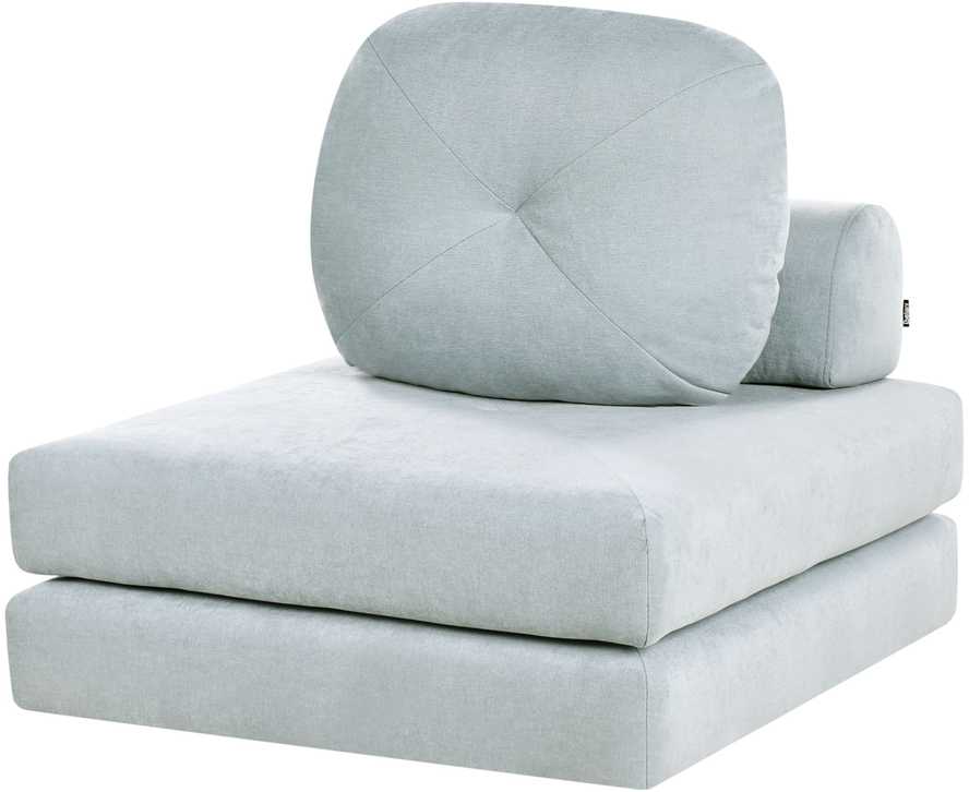 Beliani Viengulė išskleidžiama sofa OLDEN, šenilinė, mėlyna