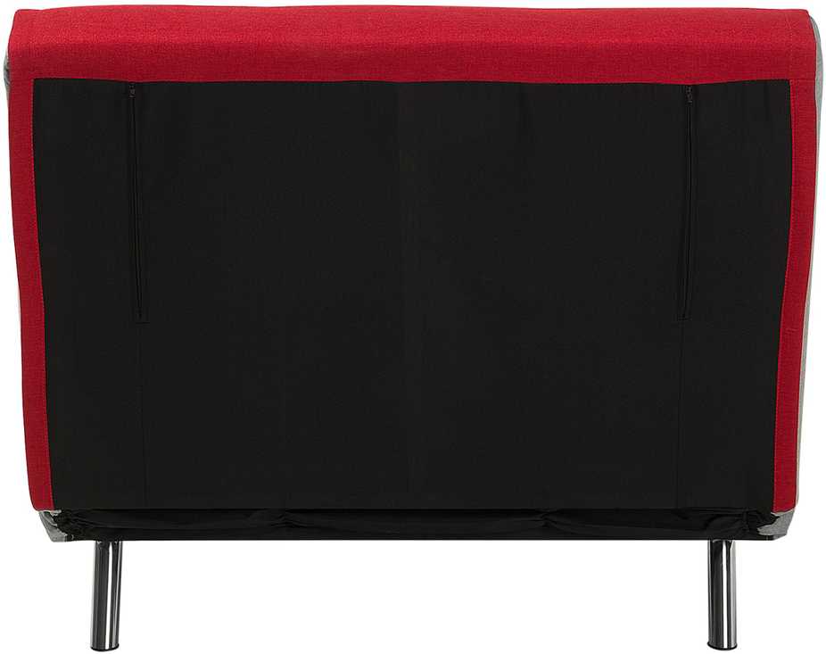 Beliani Viengulė išskleidžiama sofa FARRIS, raudona