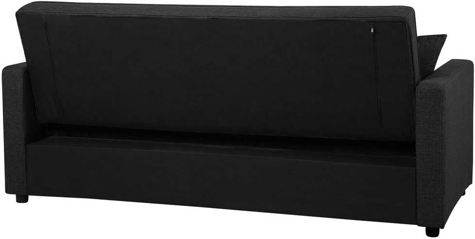Beliani Trivietė išskleidžiama sofa GLOMMA, juoda