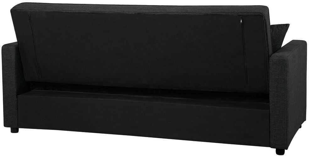 Beliani Trivietė išskleidžiama sofa GLOMMA, juoda